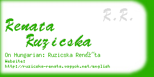 renata ruzicska business card